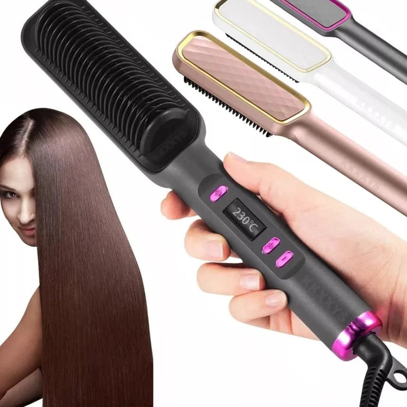 Escova 5 em 1 - Alisa, hidrata, modela, alinha e anti-frizz.